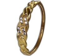 GoldDream bague taille 58 18,5 or véritable333 or jaune or blanc D2GDR551Y58