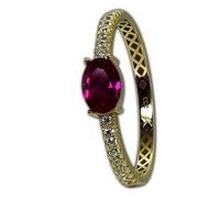 GoldDream bague taille 58 18,5 or véritable333 or jaune or blanc rose D2GDR545Y58