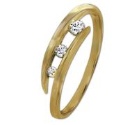 Golddream Bague Zircone Blanche Pour Femme En Taille 58 Or Jaune 333 Gdr529y58