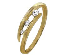 Golddream Bague Zircone Blanche Pour Femme En Taille 60 Or Jaune 333 Gdr529y60