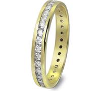 GoldDream Bague Zirconia 333 or jaune Gr. 54 or, blanc Femme Bijoux GDR520Y54