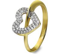 GoldDream Bague Zirconia 333 or jaune Gr. 54 or, blanc Femme Bijoux GDR521Y54