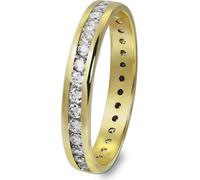 GoldDream Bague Zirconia 333 or jaune Gr. 58 or, blanc Femme Bijoux GDR520Y58
