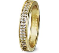 GoldDream Bague Zirconia 333 or jaune T. 60 or, blanc Femme Bijoux GDR514Y60