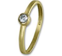 GoldDream bague zirconia or jaune 8 carats taille 56 pierre or blanc femmes GDR509Y56