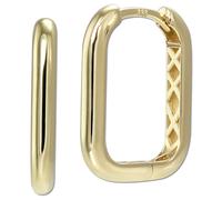 Golddream Boucle Doreille Créole Carrée Or Jaune 333 Bijoux Véritable Gdo5690y