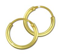 Golddream Boucle Doreille Créoles Dorées 11mm Bijoux Simplement Vrais Or Jaune 333 Gdo0020y
