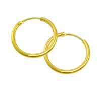 Golddream Boucle Doreille Créoles Dorées 15mm Bijoux Simplement Vrais Or Jaune 333 Gdo0021y