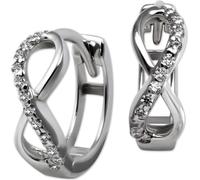 GoldDream Boucles d'oreilles dames créoles 333 or blanc - 8 carats D2GDO5131J
