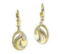 Golddream Boucles Doreilles Éventail Zircone Or Jaune 333 Boucles Doreilles Femme Gdo554wy