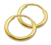Golddream Boucles Doreilles Or 15mm Boucles Doreilles Créoles Femme Or Jaune 333 8 Carats Gdo00015y