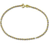 GoldDream bracelet 333 or bicolore tresse 8 carats 19cm bijoux véritable GDA0529T