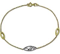 GoldDream Bracelet 8 carats 18,5cm or 333 bicolore Glamour zirconium D2GDA5018T