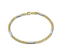 GoldDream bracelet 8 carats 19cm or 333 bicolore œil de tigre brillant D2GDA0289T