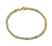 GoldDream Bracelet en or véritable 333 bicolore blindé 8 carats 19cm GDA0129T