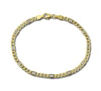 Golddream Bracelet Femme 19cm Tank Or 8 Carats 333 Bicolore Gda0129t