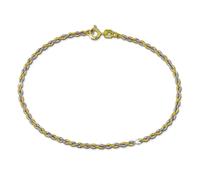 GoldDream bracelet 333 or bicolore tresse 8 carats 19cm bijoux véritable GDA0529T