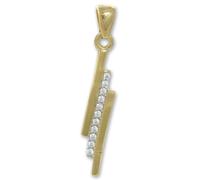 Golddream Collier Chaîne Pendentif Or 333 Line Zircone Blanc 8 Carats Gdh513wy