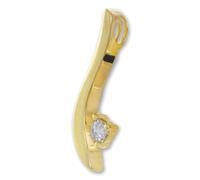 Golddream Collier Chaîne Pendentif Or 333 Vague Zircone Blanc 8 Carats Gdh508wy
