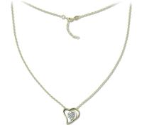 Golddream Collier Femme Double Coeur 42-45cm Or Jaune 8 Carats Gdk50545y