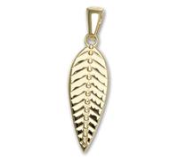 Golddream Collier Pendentif Plume 333 Pendentif En Or Jaune Bijoux Réels Gdh519sy