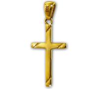 GoldDream Colliers Pendentif 333 or jaune 8 carats Croix Femme Bijoux GDH503Y