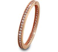 GoldDream Gold Bague 8 carats zircon blanc cercle taille 60 333 or rose GDR504E60
