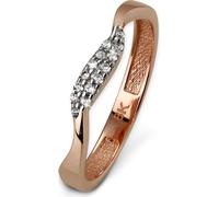 GoldDream Gold Bague 8 carats zircon blanc vague T.60 333 or rose GDR501E60