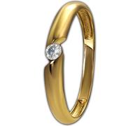 GoldDream Gold Bague Classic Gr.56 333 zirconium or jaune Femme D2GDR568Y56