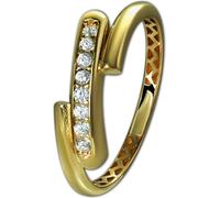 GoldDream Gold Bague Design Gr.62 333 zirconium or jaune femmes GDR573Y62
