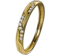 GoldDream Gold Bague Glamour Gr.54 333 zirconium or jaune femmes GDR567Y54