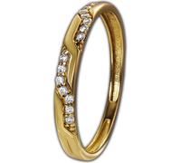 GoldDream Gold Bague Glamour taille 58 333 zirconium or jaune femmes D2GDR567Y58