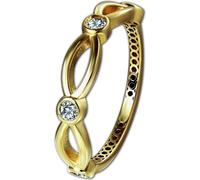 GoldDream Gold Bague zirconium vrille taille 60 333 or jaune GDR572Y60