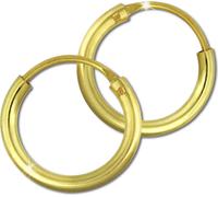 GoldDream Gold Créoles 11mm 333 or jaune Boucles d'oreilles Simply Bijoux authentiques GDO0020Y