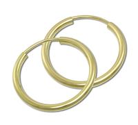 GoldDream Gold Créoles 20mm 333 or jaune Boucles d'oreilles Simply Bijoux authentiques GDO0002Y