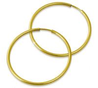 GoldDream Gold Créoles 50mm 333 or jaune Boucles d'oreilles Simply Bijoux authentiques GDO0005Y