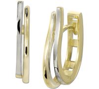 GoldDream or blanc or Créoles Femme 333 or jaune Boucles d'oreilles GDO5662T