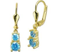 GoldDream or turquoise Boucles d'oreilles femme 333 or jaune GDO5686Y