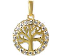GoldDream Pendentif Arbre de vie zirconium 333 Or Femme Bijoux authentiques D2GDH522WY