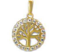 GoldDream Pendentif Arbre de vie zirconium 333 Or Femme Bijoux authentiques GDH522WY