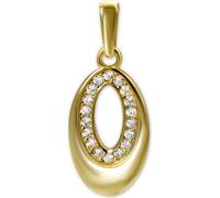 GoldDream Pendentif Ovale Zirconia blanc 333 Or Femme Bijoux Authentiques D2GDH525WY