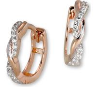 GoldDream rose blanc Créoles Femme 333 or rose - 8 carats Boucles d'oreilles GDO5041E