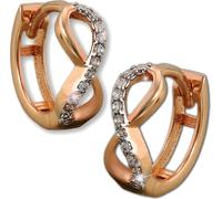 GoldDream rose blanc Créoles Femme 333 or rose - 8 carats Boucles d'oreilles GDO5131E