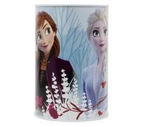 Golddunes Tirelire en métal - Design « Break to Open » - 15 x 10 x 10 cm - Finition métallique - Fente pour pièces de monnaie - Épargne éducative pour enfants (La Reine des neiges)