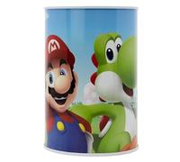 Golddunes Tirelire en métal - Design « Break to Open » - 15 x 10 x 10 cm - Finition métallique - Fente pour pièces de monnaie - Épargne éducative pour enfants (Super Mario)