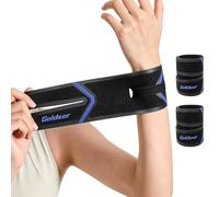 Goldeer Attelle Poignet TFCC pour Déchirures & Douleurs Ulnaires - Bandage Poignet Compression pour Tennis, Sport & Travail,Bande Poignet Réglable Taille Unique pour Homme et Femme (2, Noir)