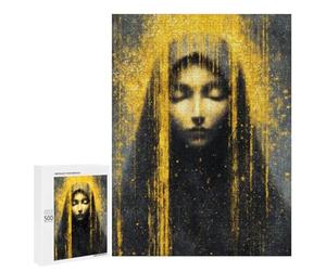 Golden Abstract Portrait Art Puzzle 1000 Pièces Educa Jouet en Bois Cadeau Unique Décoration Intérieure Jeu Éducatif Challenge Toy Adultes Et Enfants À Partir De 14 Ans 500 PCS