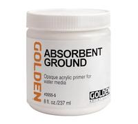 GOLDEN Acrylique moyen : ABSORBENT Grond Blanc Colour : 236ml creates an absorbent surface for staining