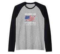 Golden Age of America USA Map Manche Raglan
