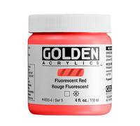 Golden Artist Acrylic, 4 ounce jar, Fluorescent Red (4650-4)